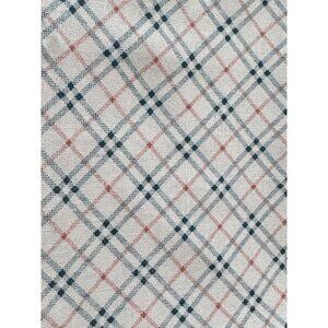 Vintage Plaid Cotton Fabric 14x44" for Sewing Quilting Crafts Red Green Beige